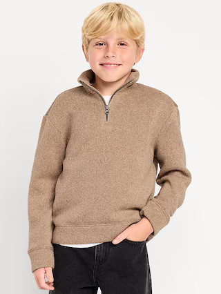 Sweater-Fleece Quarter-Zip for Boys | Old Navy (US)
