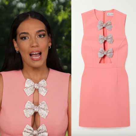 Danielle Olivera’s Pink Bow Embellished Confessional Look
