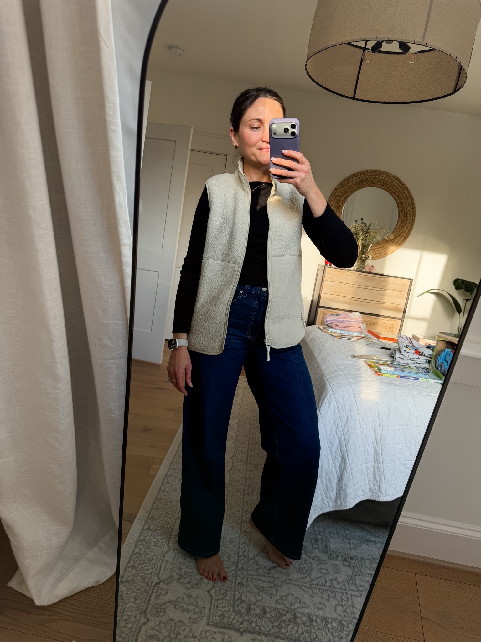 Winter Outfit | Winter Fashion | Sherpa Vest | Old Navy Fashion | Boat Neck Tee |  Winter Look | Winter Style 

 #LTKHoliday #LTKSeasonal