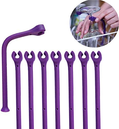 UoYu Tether Silicone Dishwasher Attachment Silicone Stemware Saver Flexible Stemware Holder Dishw... | Amazon (US)