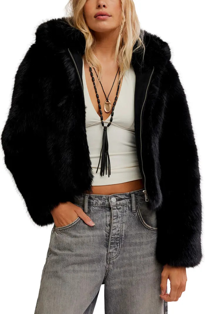 Louder Please Hooded Faux Fur Jacket | Nordstrom