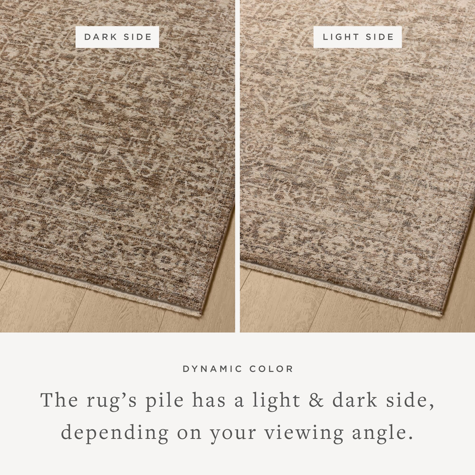 Loloi II Newman Collection NEW-02 Dark Taupe/Natural 5'-3" x 7'-6", .37" Pile Height, Area Rug | Amazon (CA)