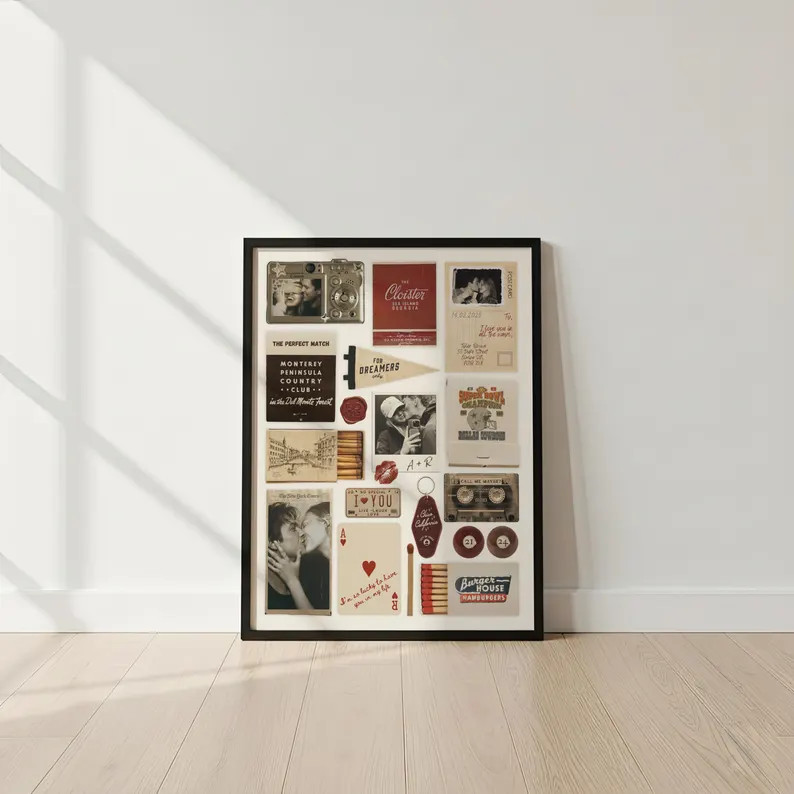 DIY Matchbook Poster: Custom Matchbox Art (Editable Canva Template, Digital) - Anniversary Gift F... | Etsy (US)