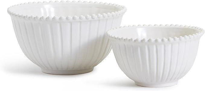 Amazon.com: Two's Company Heirloom Set of 2 Pearl Edge Bowls : Home & Kitchen | Amazon (US)