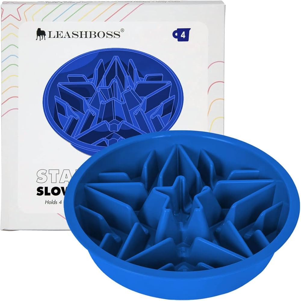 Leashboss Slow Feeder Dog Bowls - Cup Maze Puzzle Food Bowl with Feeder Holes, Fits into Elevated... | Amazon (US)