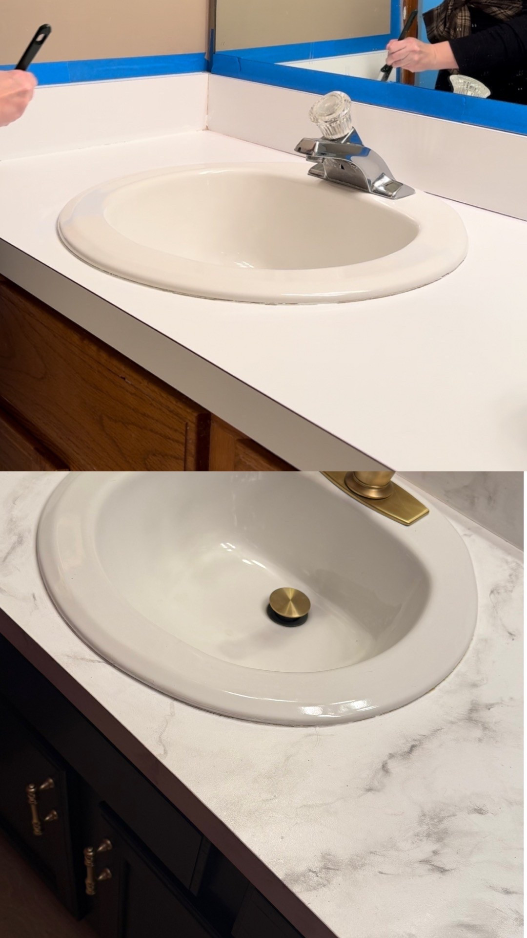 Here’s how our countertops in our guest bathroom and cabinets are holding up one year after using rust oleum’s marble countertop kit and cabinet transformations coating kit!  I would say this product is definitely worth your money. It has held up and is easily wipeable.  No nicks or scratches. 10/10 product!  #bathroom #bathroommakeover #rustoleum 

#LTKHome
