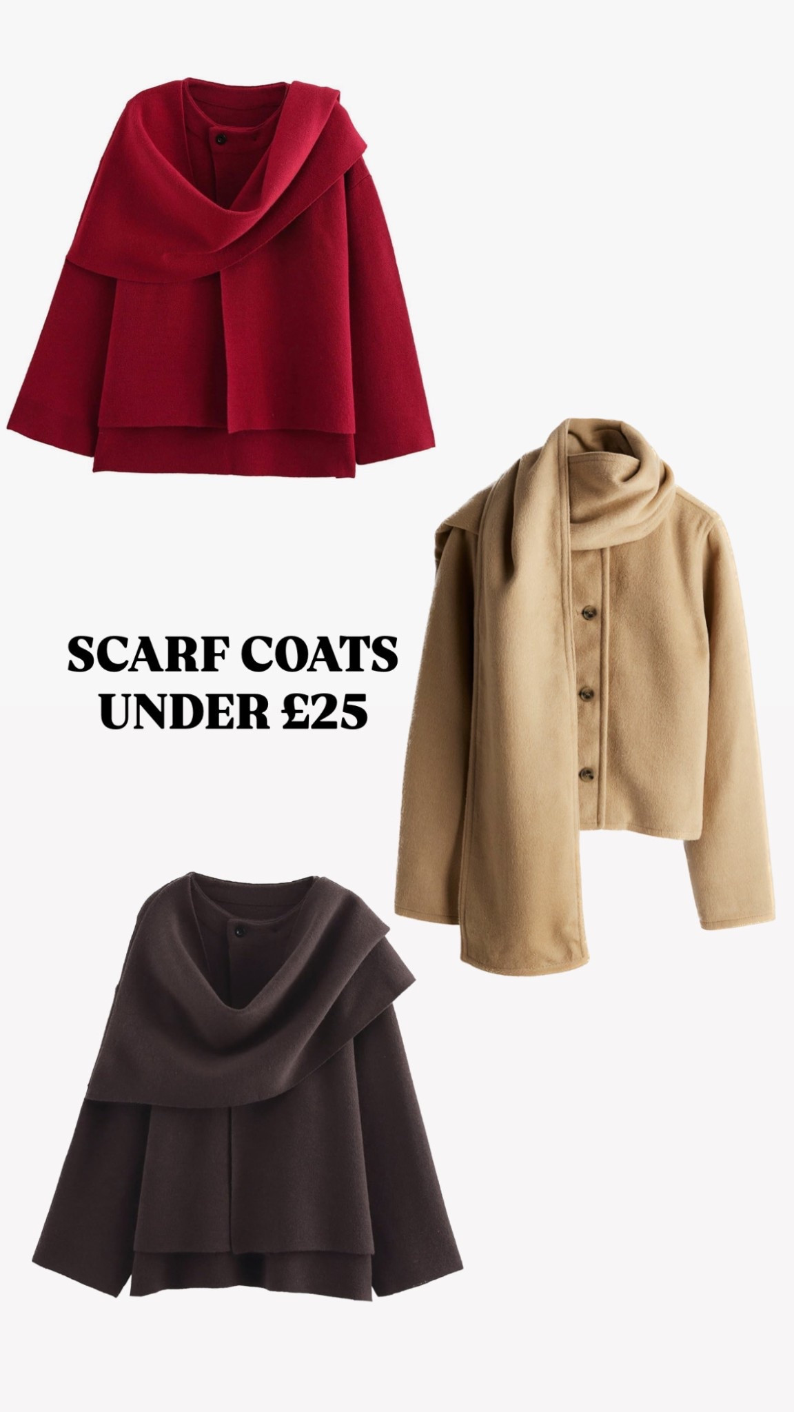 Affordable Scarf coats under £25

Scarf coat
Coats 
Scarfs 


#LTKuk #LTKautumn #LTKwinter