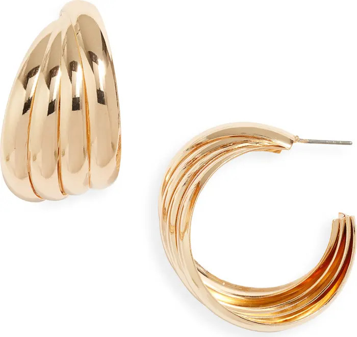 Ridged Twist Hoop Earrings | Nordstrom