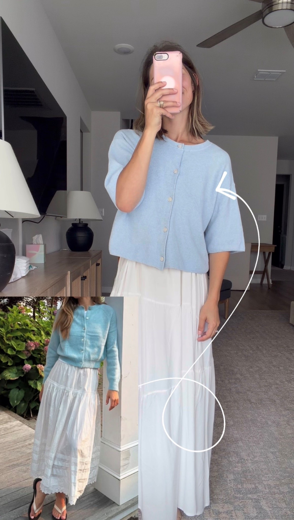 sweater is sold out but linked what I could find 🫶🏽
-
styling a white maxi skirt // summer outfits // Pinterest inspired outfits 