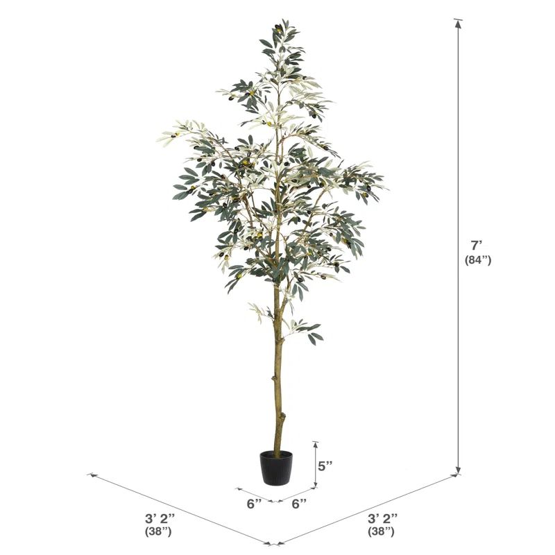 Vickerman 7' Artificial Potted Olive Tree. | Wayfair North America