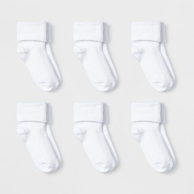 Toddler 6pk Low Cut Bobby Socks - Cat & Jack™ White | Target