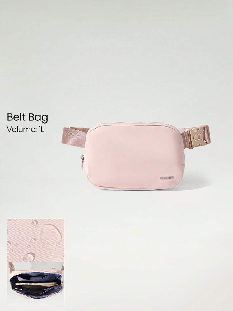 GLOWMODE 1L Bolsa De Cinto Com Zíper Resistente À Água, Bolsa Transversal Ajustável Para Cintura | SHEIN