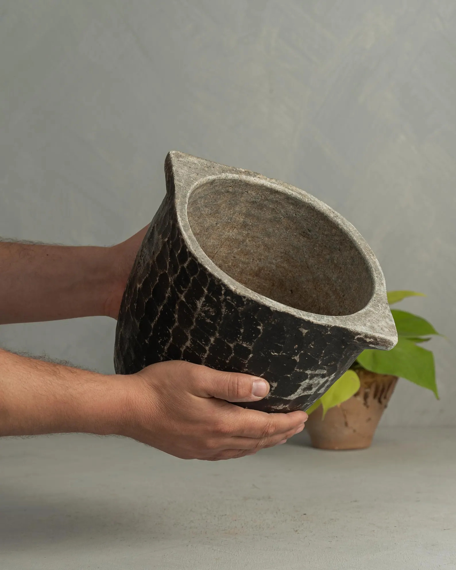 Hand-carved SoapStone Vessel Rustic Stone Pot  (Free Shipping) | Etsy (US)