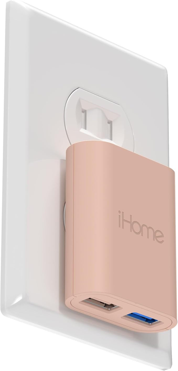 iHome AC Pro 3.4 Amp 2-Port USB Wall/Travel Charger,Flat Foldable Plug for iPhone 11, 11 Pro, 11 ... | Amazon (US)