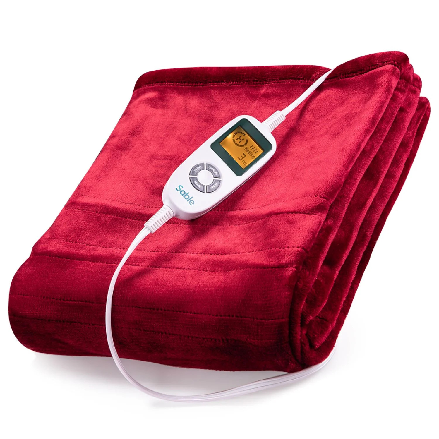 Sable Electric Blanket Heated Blanket Throw, 50" x 60" Flannel Blanket with 10 Heating Levels, 1-... | Walmart (US)