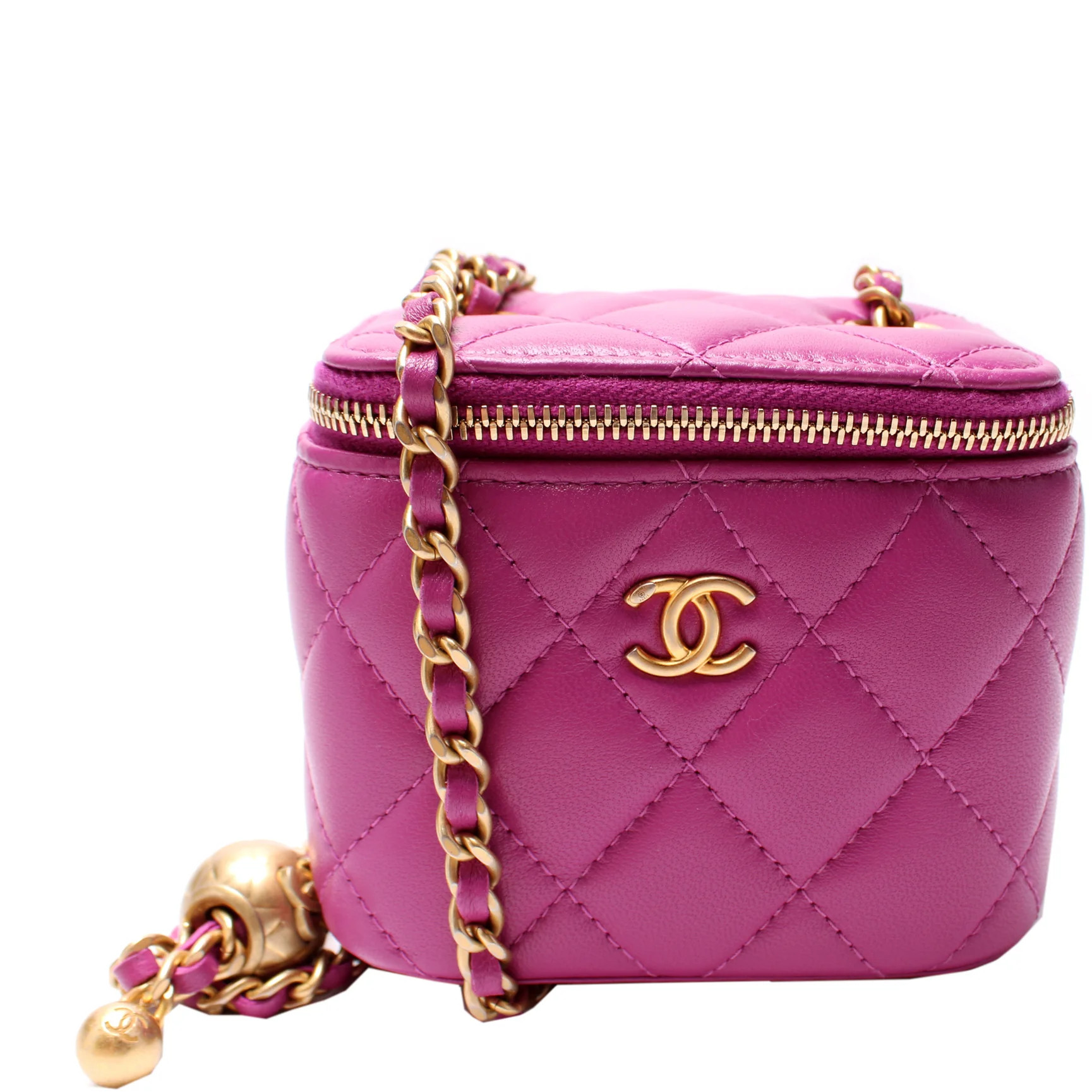 Mini Vanity w/Chain Lambskin 30M | Keeks Designer Handbags