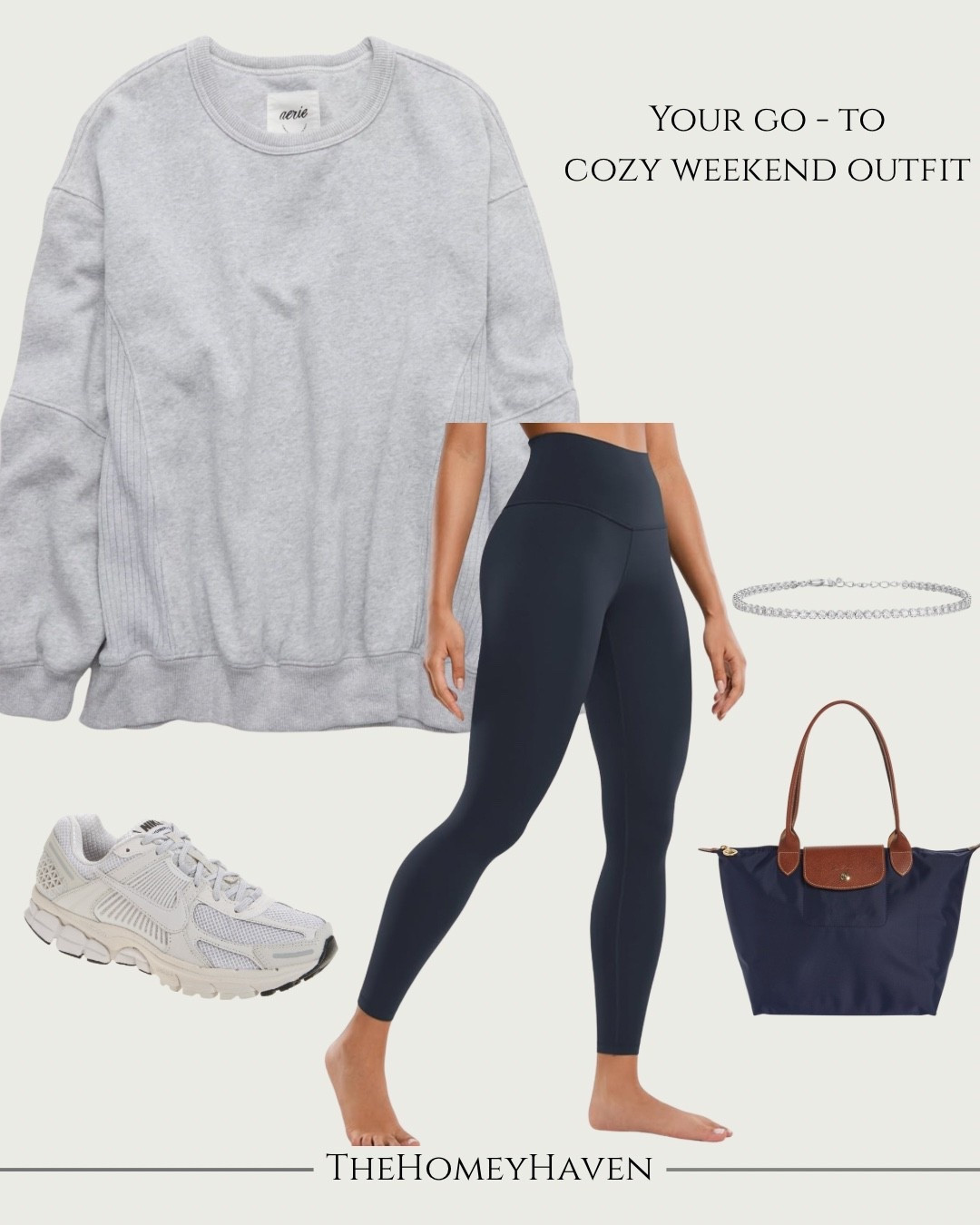 The sweatshirt is SO cozy and oversized so size down!!  This is the only sweatshirt I own that I want to literally wear every single day

These are my fav leggings on limited time sale and best sellers over 14k sold!! I have and love!!

Longchamp tote bag is the easiest for all things in the go- I linked a look alike that I own and have been using everyday!

This nike sneakers are the BEST- so comfy and go with everything! So glad I bought these- I tired 5 different pairs until I found these! I got the big kids size 5.5 (6.5 in women’s) + saved money!

This diamond tennis bracelet I can wear everyday with any outfit! Add it to your Christmas wish list 😉


Cozy fall outfit, college outfit, back to school, mom outfits, errands outfit, fall outfit, fall outfits, oversized sweatshirt, Amazon finds, Amazon fashion, Nike, diamond tennis bracelet, comfy leggings, fall, winter outfits 

#LTKActive #LTKShoeCrush #LTKSaleAlert