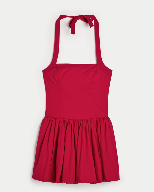 Women's Halter Mini Bubble Skort Dress | Women's | HollisterCo.com | Hollister (US)