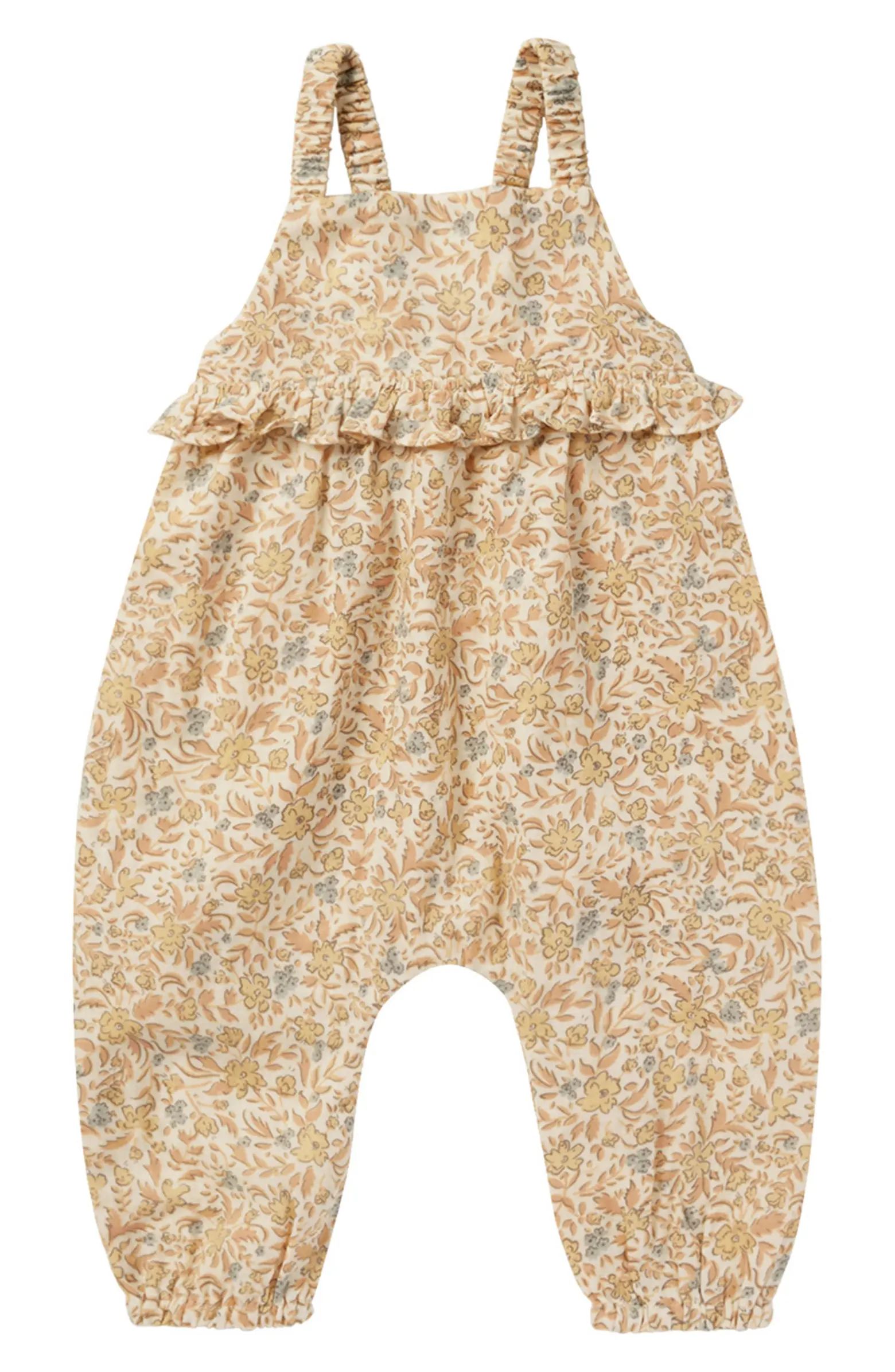 Kinsley Floral Ruffle Cotton Romper | Nordstrom