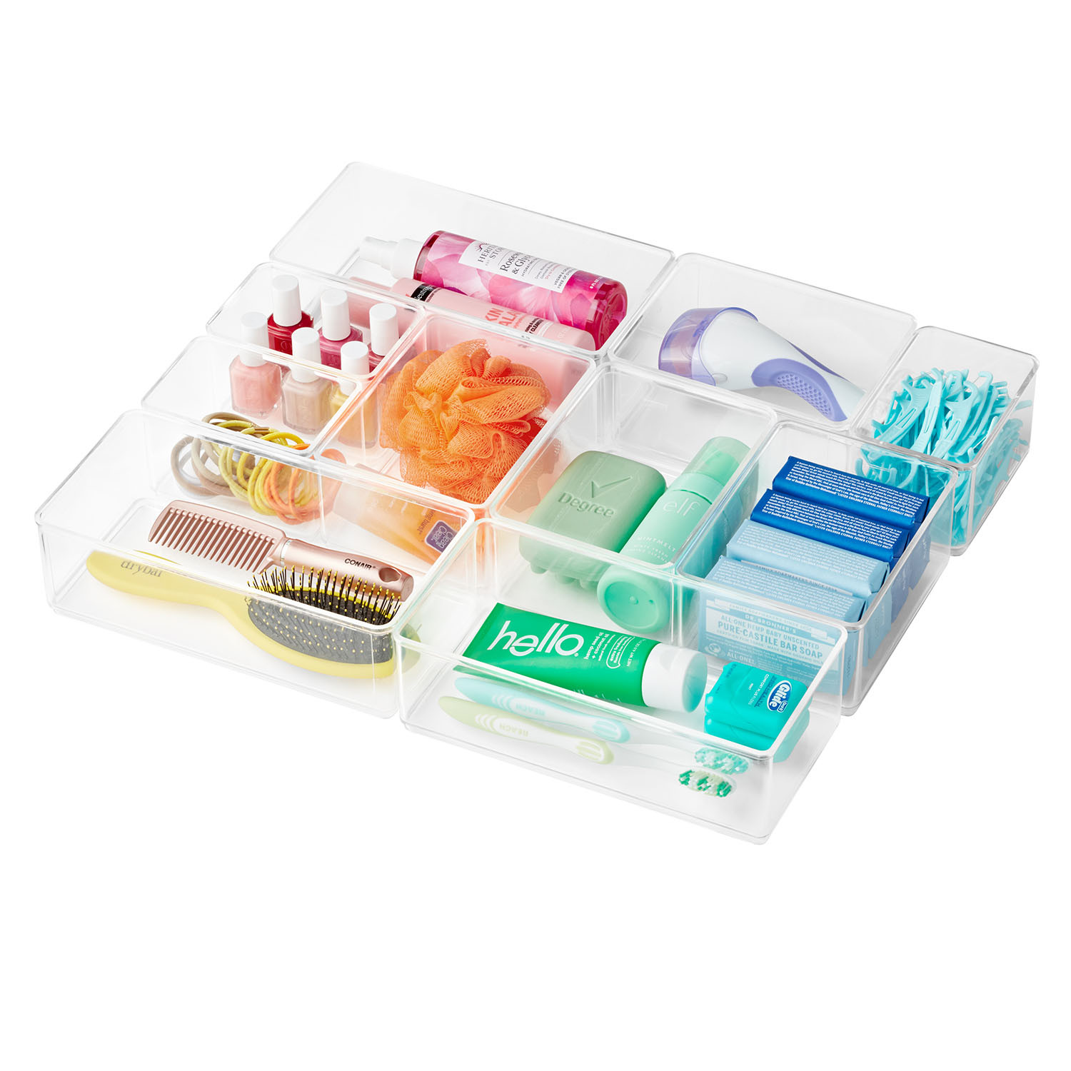 The Home Edit 10 Piece Bath Edit, Plastic Modular Storage System | Walmart (US)