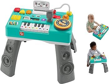 Fisher-Price Laugh & Learn Baby & Toddler Toy Mix & Learn DJ Table Musical Activity Center with L... | Amazon (US)