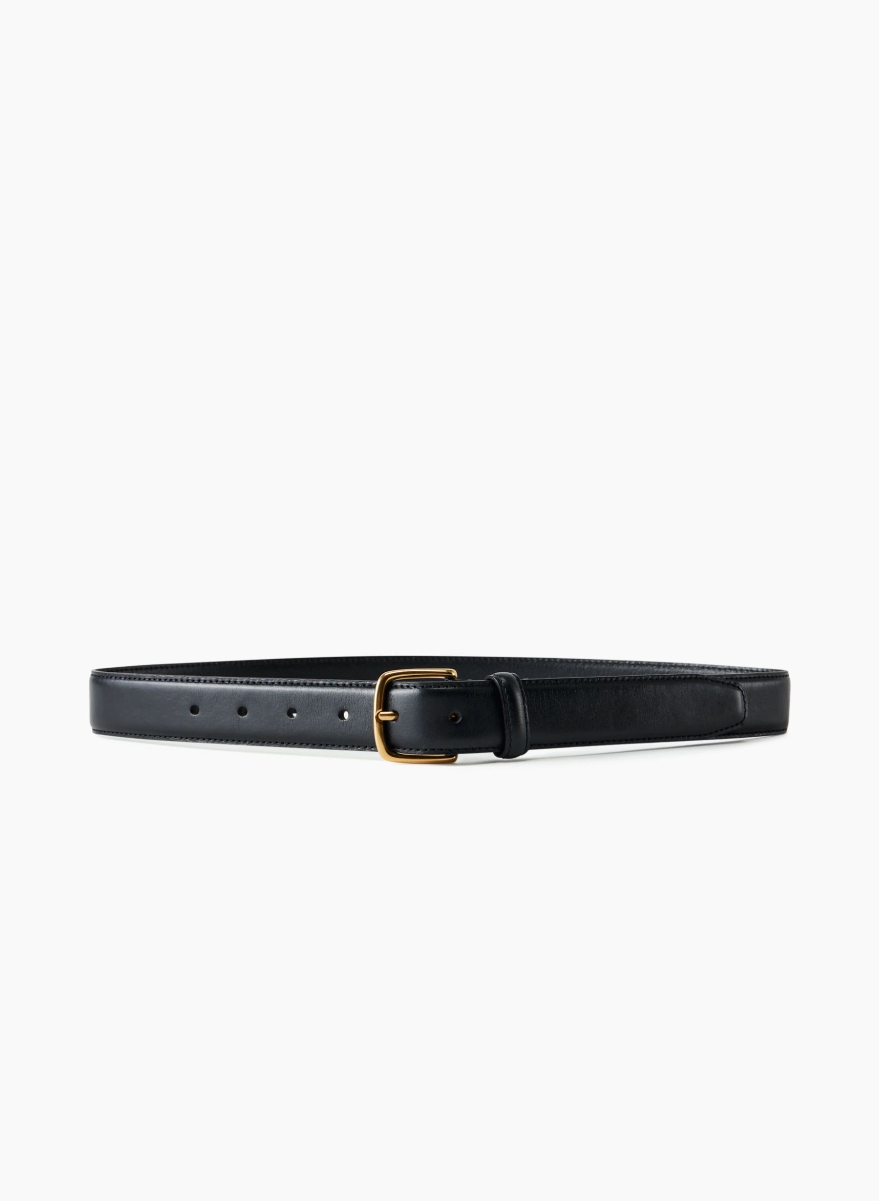 ESSENTIAL SOLID BRASS LEATHER BELT | Aritzia