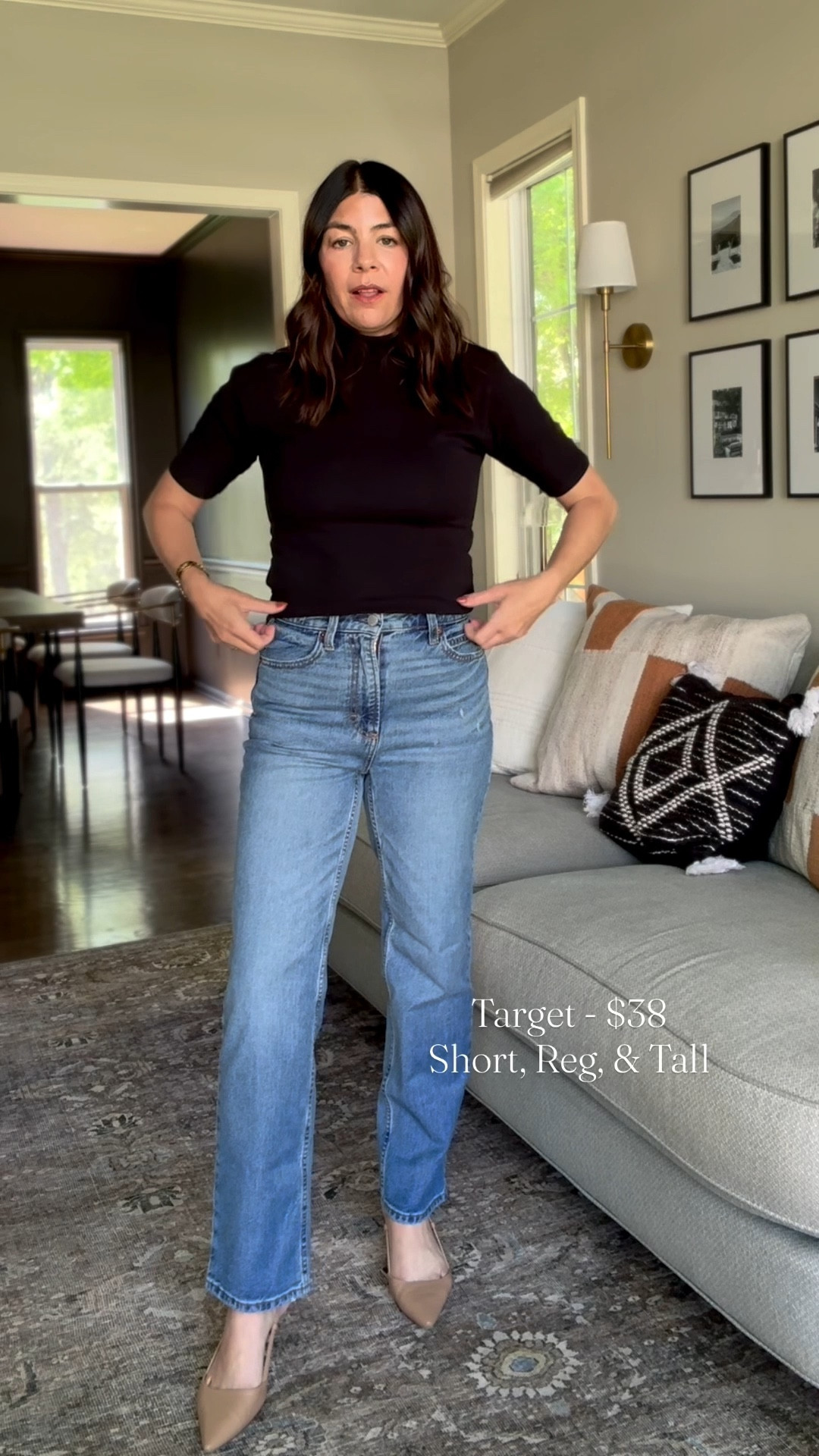 Testing out different styles of straight leg jean at various price points.  My top 3 are Walmart, Target, and Reformation.  If I had to pick one…it’s Target! 🎯 Great price and 3 different lengths.

#LTKOver40 #LTKgrwm #LTKootd