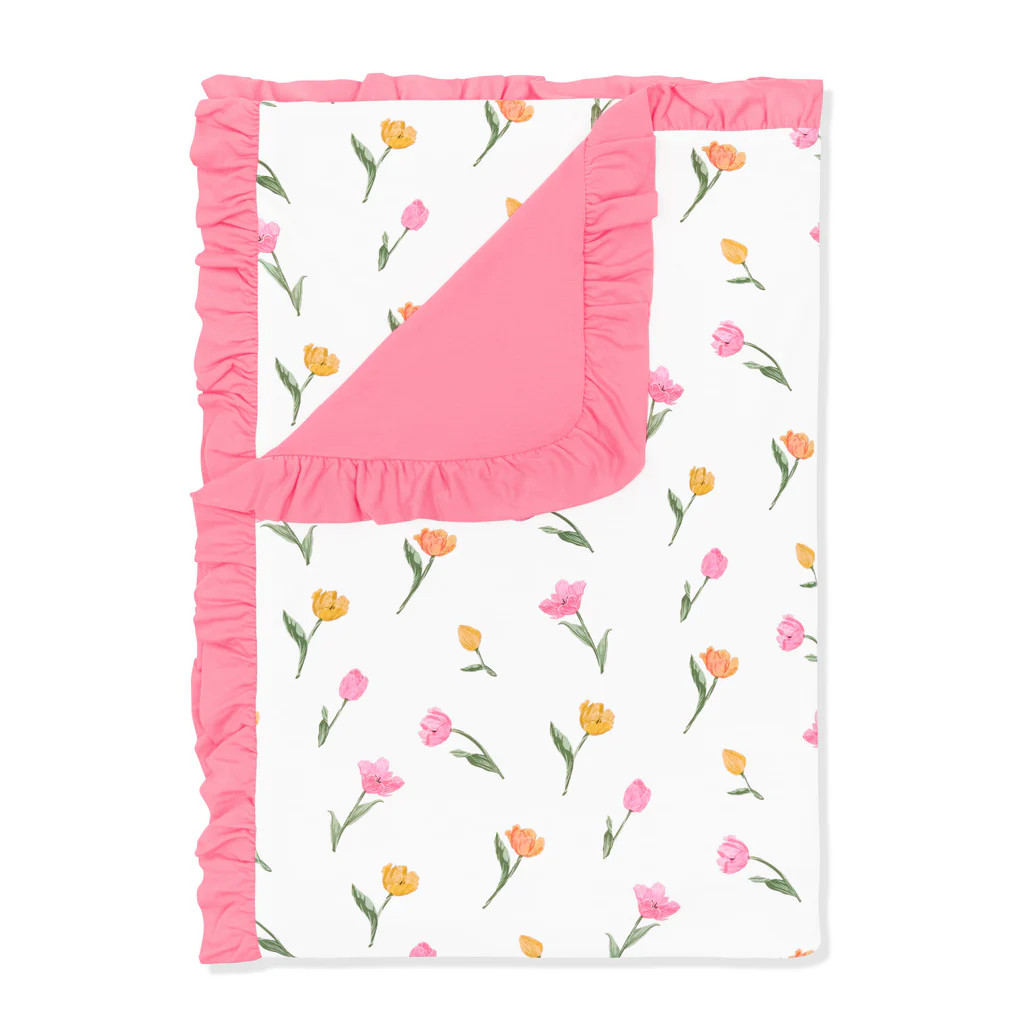 Ruffle Toddler Blanket in Tulip 0.5 | Kyte Baby