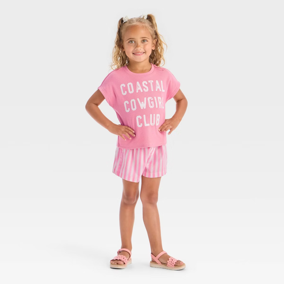 Grayson Mini Toddler Girls' Coastal Cowgirl Top - Pink | Target