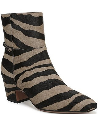 Franco Sarto Saydie2 Zebra Print Calf Hair Booties | Dillard's | Dillard's