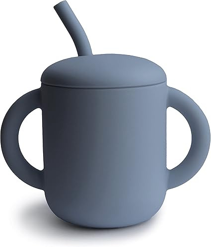 mushie 100% Silicone Training Cup & Straw for Toddlers | 6 Months+ (Tradewinds) | Amazon (US)
