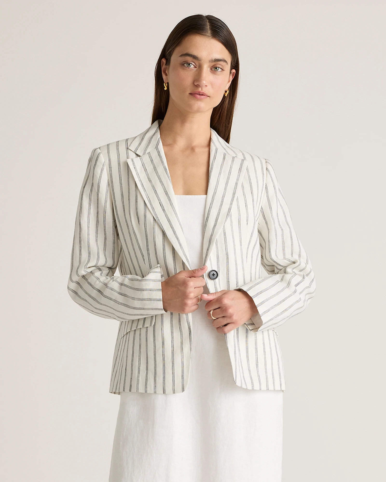 100% European Linen Structured Blazer | Quince
