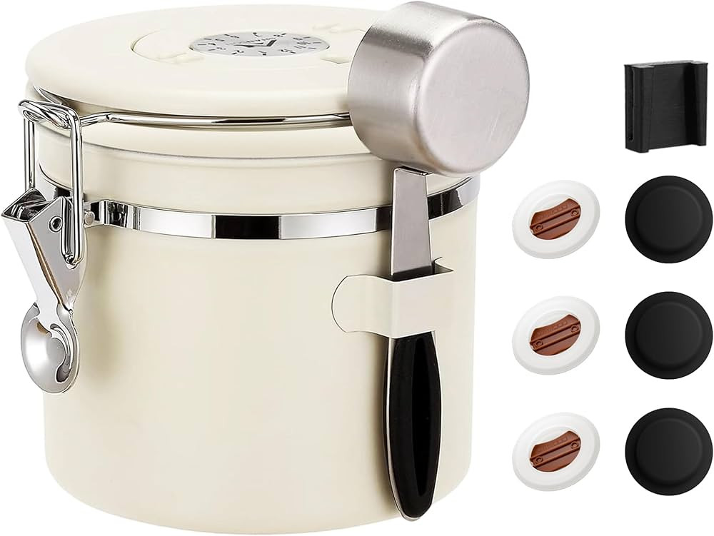 ShanSon Coffee Canister Airtight Coffee Container Stainless Steel Coffee Bean Storage Container w... | Amazon (US)