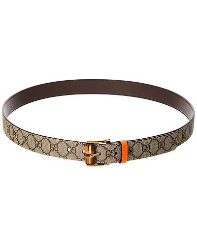 GG Supreme Canvas & Leather Belt | Rue La La