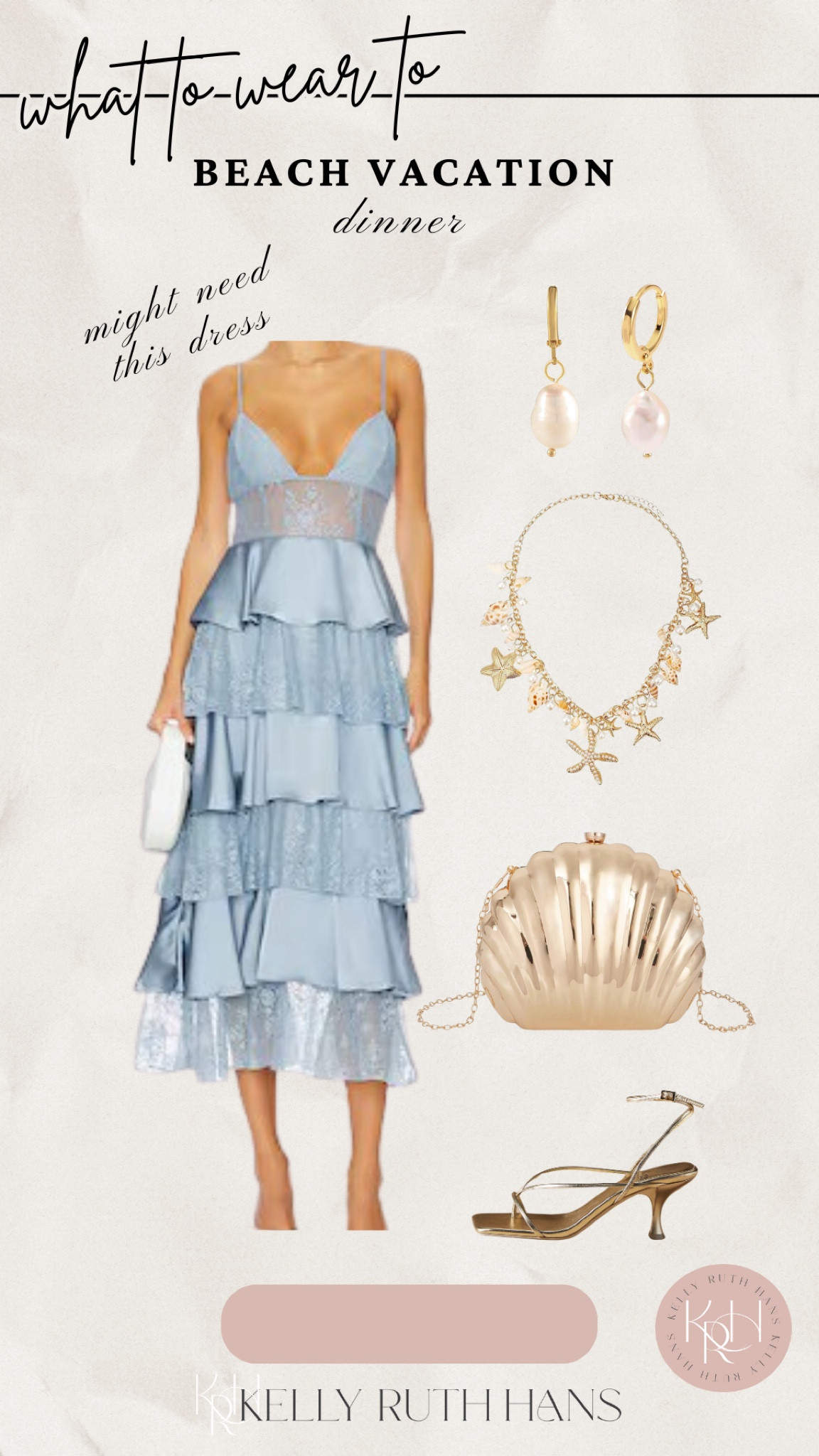 Beach vacation dinner outfit 