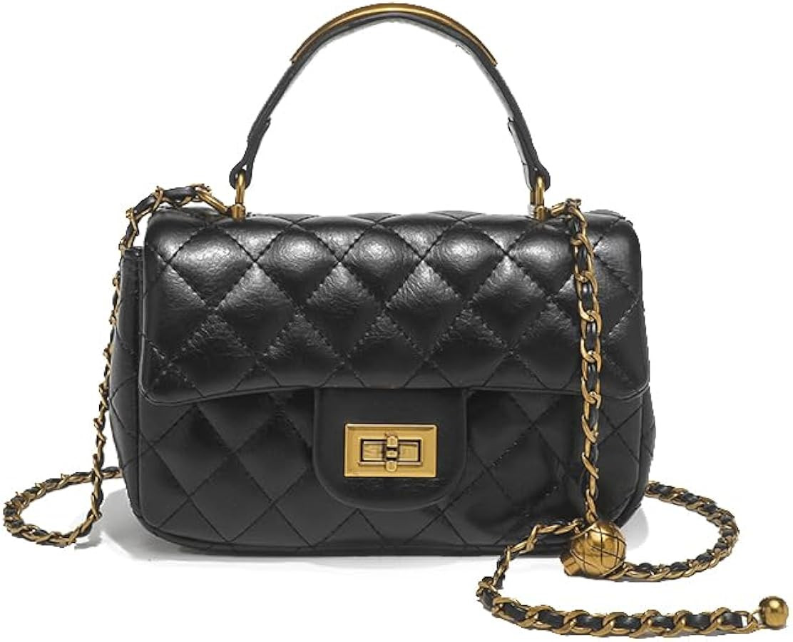 Trendy Women Small Crossbody Bags, Soft PU Leather Quilted Flap Bag, Mini Satchel Shoulder Purse,... | Amazon (US)