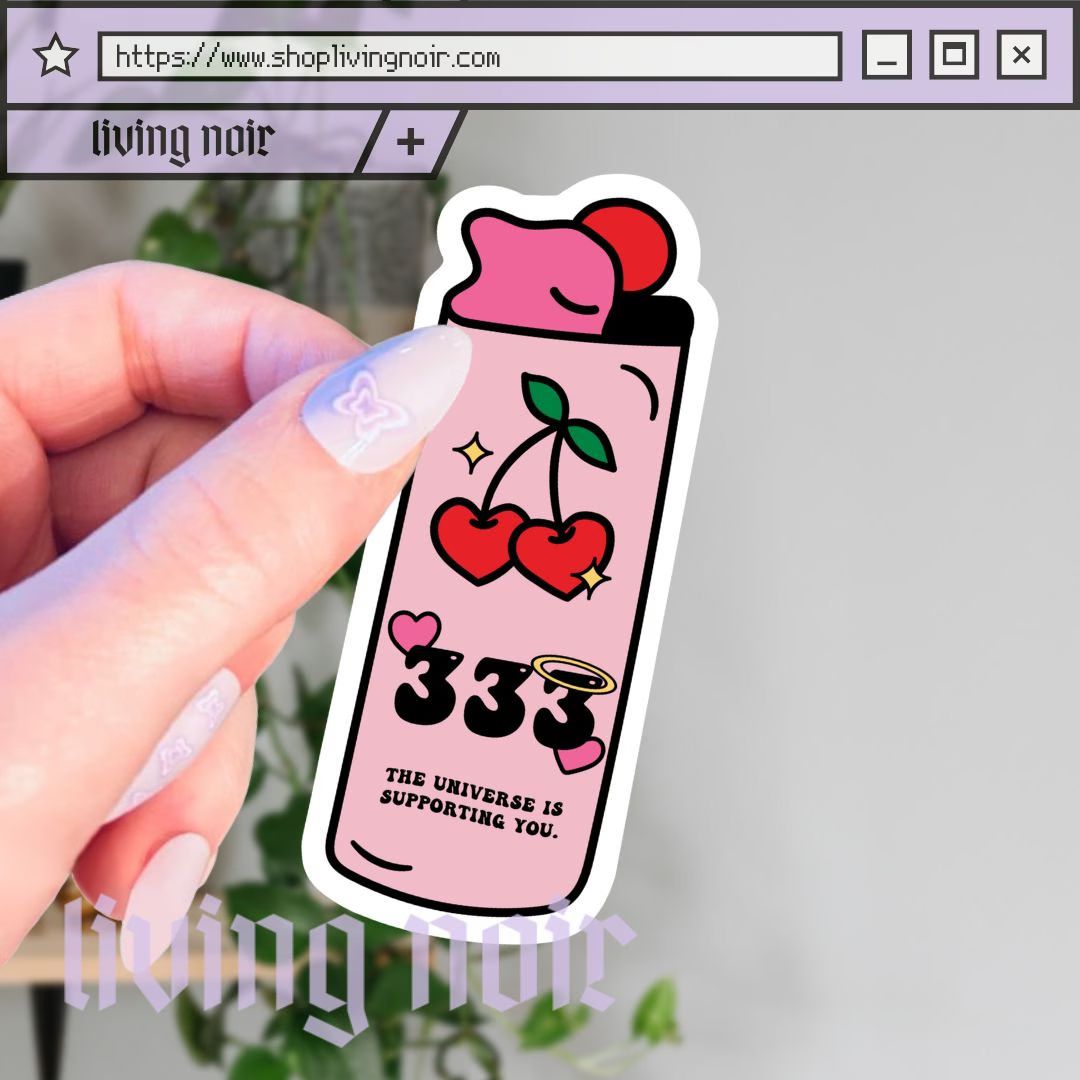 Angel Number Lighter Sticker Hot Pink Lighter Sticker 111, 222, 333, 444, 777, 888, 999 Baddie St... | Etsy (US)