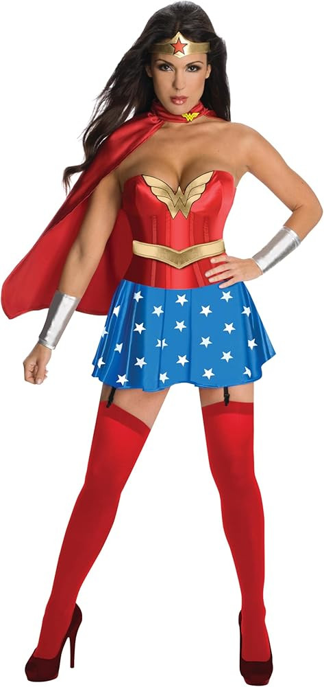 Rubies Women's DC Comics Wonder Woman Corset and Skirt Costume with Cape for Themed Parties and H... | Amazon (US)