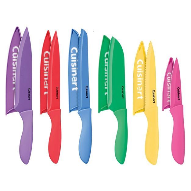 Cuisinart Advantage 12pc Ceramic-Coated Color Knife Set With Blade Guards- C55-12PC2T | Target