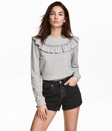 H&M Sweatshirt with Ruffle $12.99 | H&M (US)