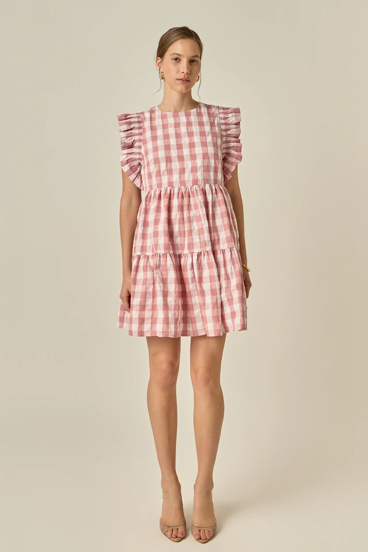 Gingham Mini Dress | English Factory