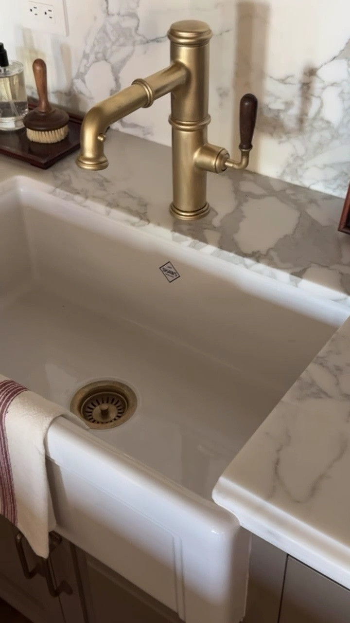 Loved seeing classic brass plumbing fixtures in the Studio McGee parade home- always paired with marble or soapstone.

#LTKHome