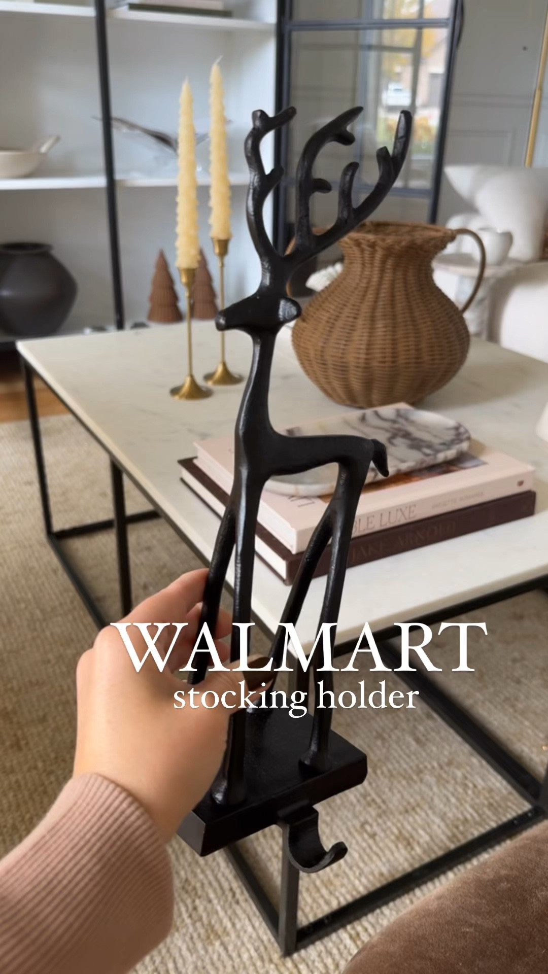 Super cute reindeer stocking holders from Walmart @walmart #walmartfinds #walmart #walmarthome 

#LTKHoliday #LTKHome #LTKVideo