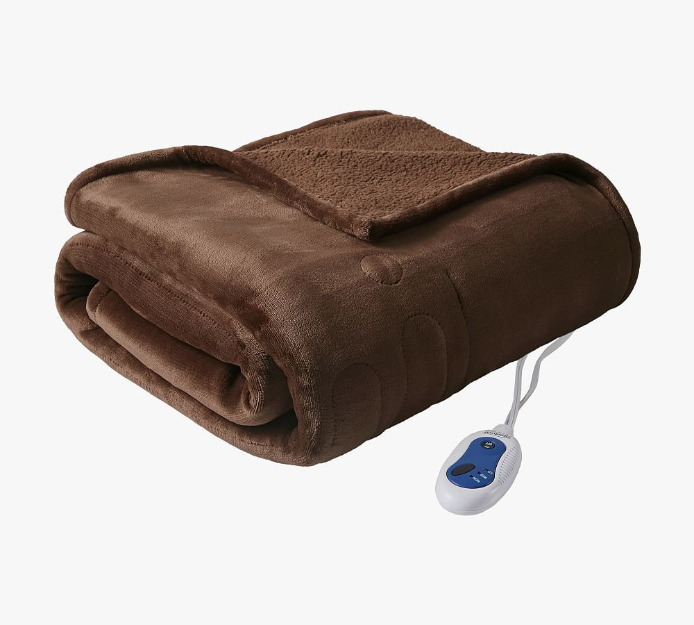 Beautyrest® Heated Microlight-to-Beber Throw Blanket | Pottery Barn (US)