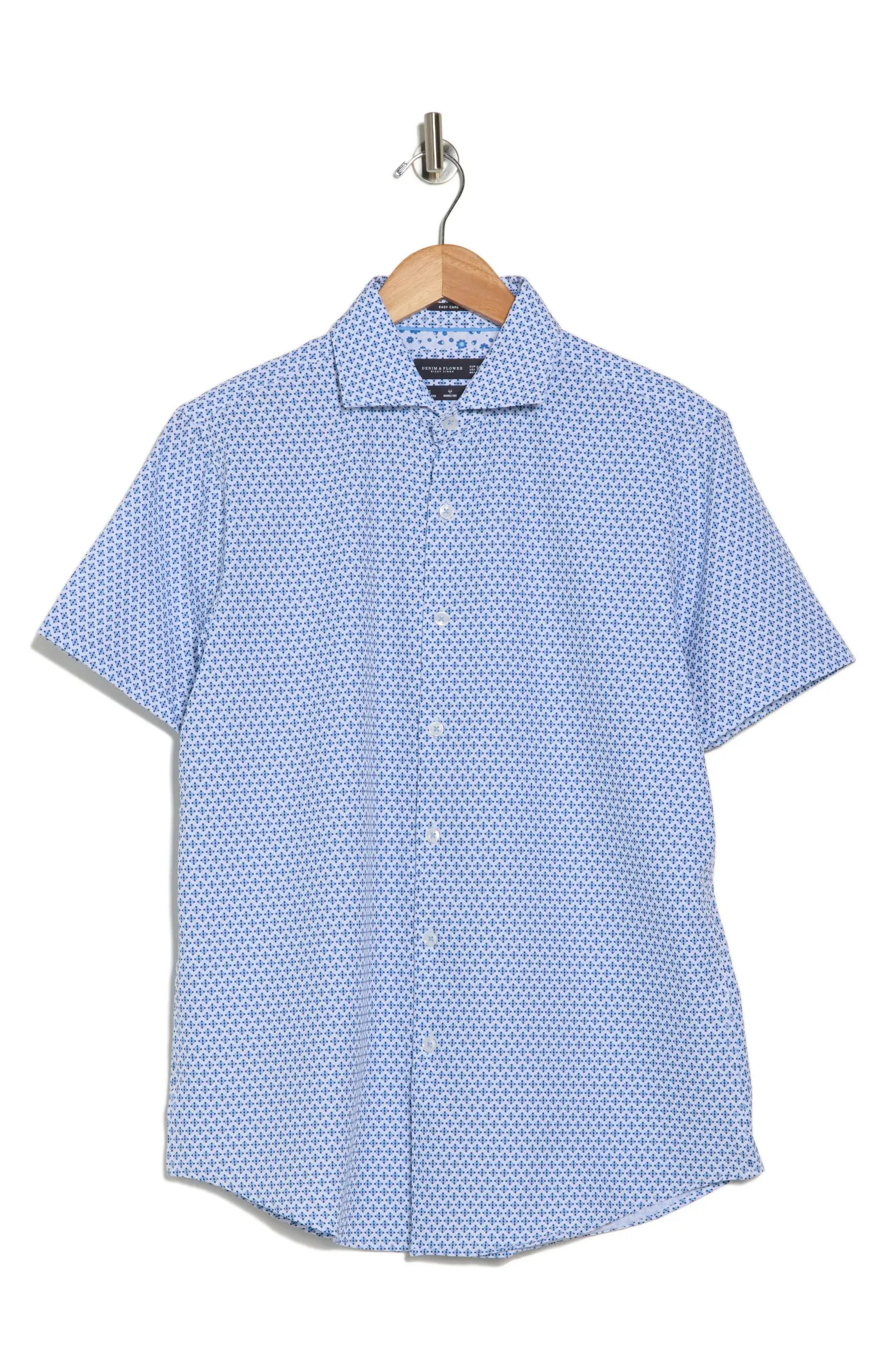 Geo Print Short Sleeve Button-Up Shirt | Nordstrom Rack