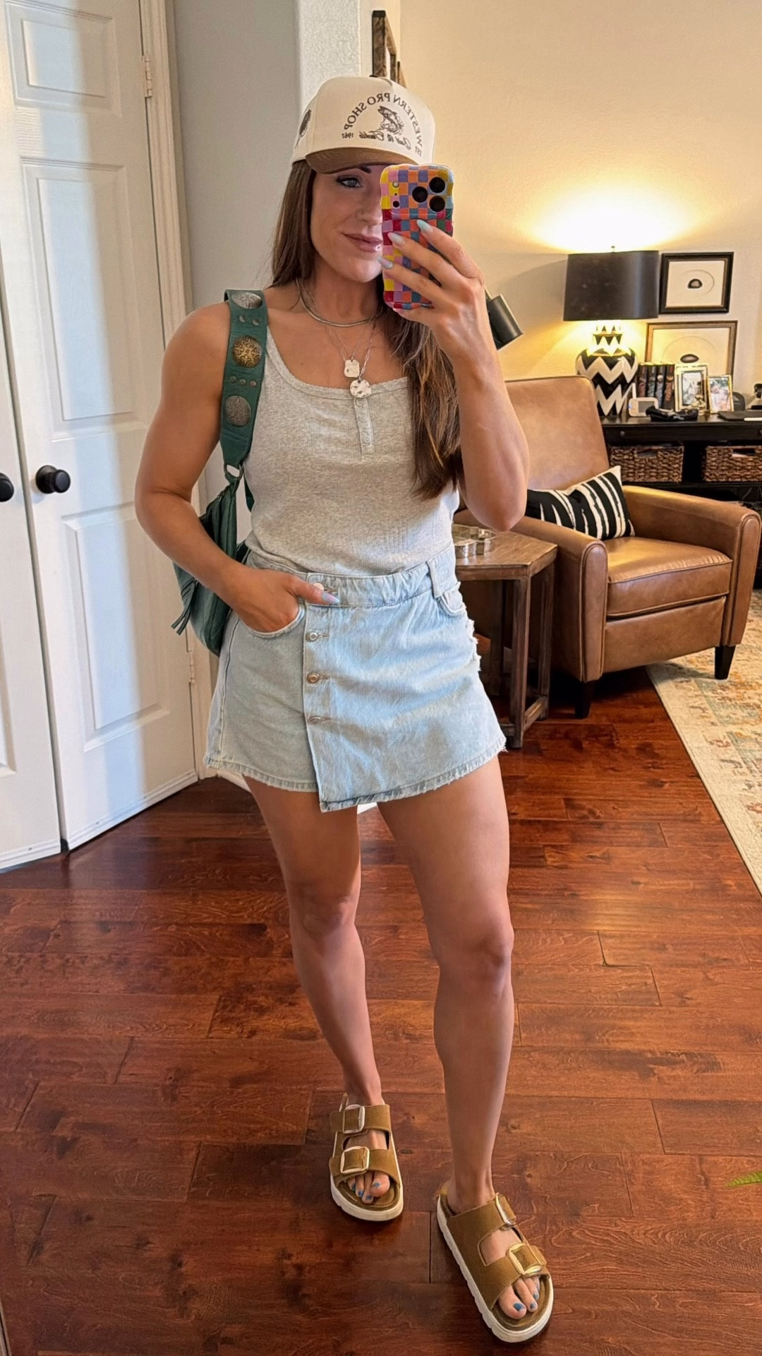 Casual Sunday brunch outfit spring fashion western wear Birkenstock shoes from Amazon Zara skort

Exact skort is old from Zara

#LTKSpringSale #LTKOver40 #LTKActive