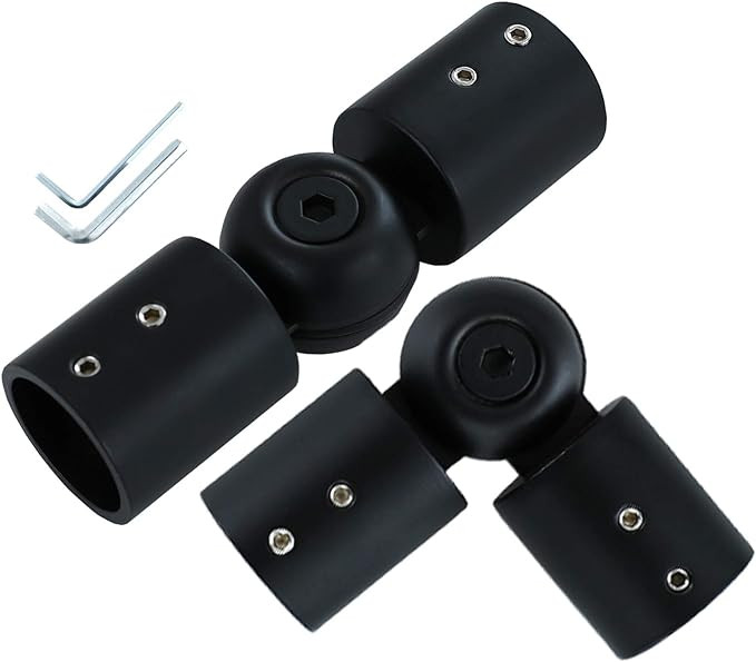 Window Corner Curtain Rod Connector Set of 2, Adjustable Curtains Rods Connector for Bay Windows ... | Amazon (CA)