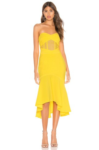 NBD Alano Midi Dress in Canary Yellow from Revolve.com | Revolve Clothing (Global)