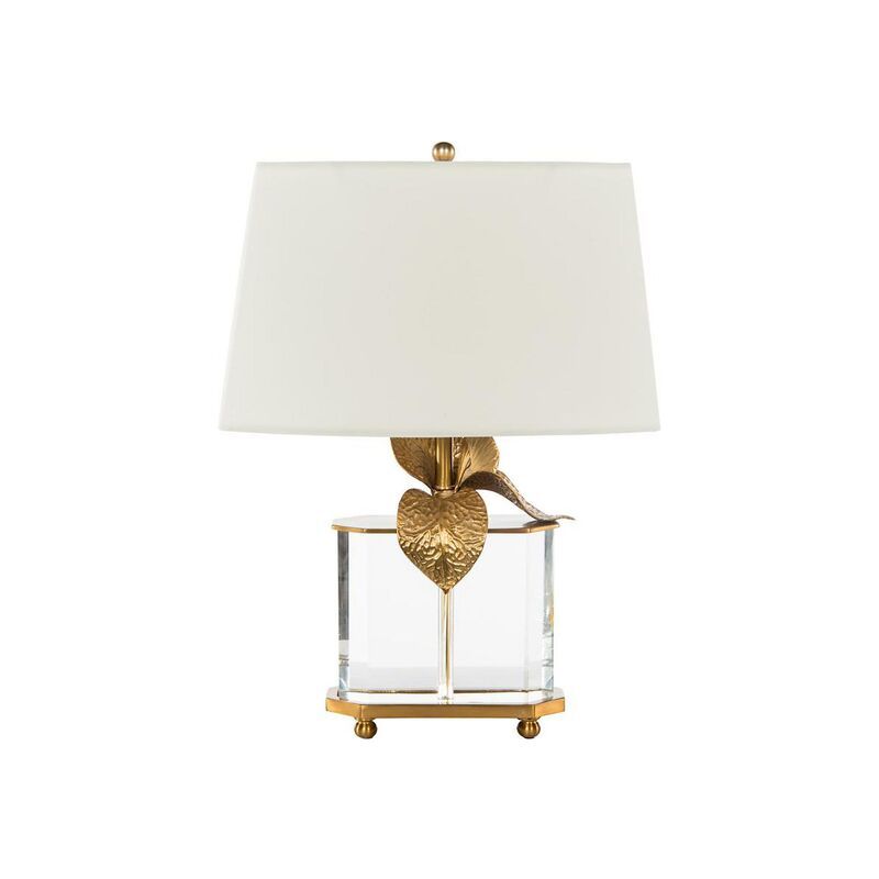 Cattleya Crystal Table Lamp, Clear/Brass | One Kings Lane
