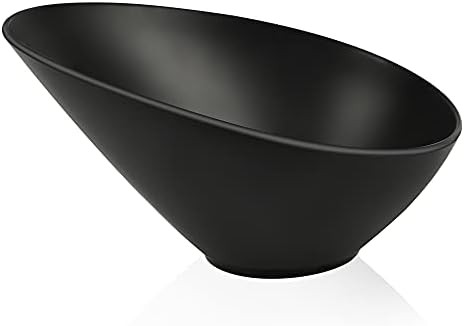 Bamboo Fiber Salad Bowls, 4 Packs Serving Bowls, Compostable 33 Ounce Pasta Bowls, Elegant Black ... | Amazon (US)